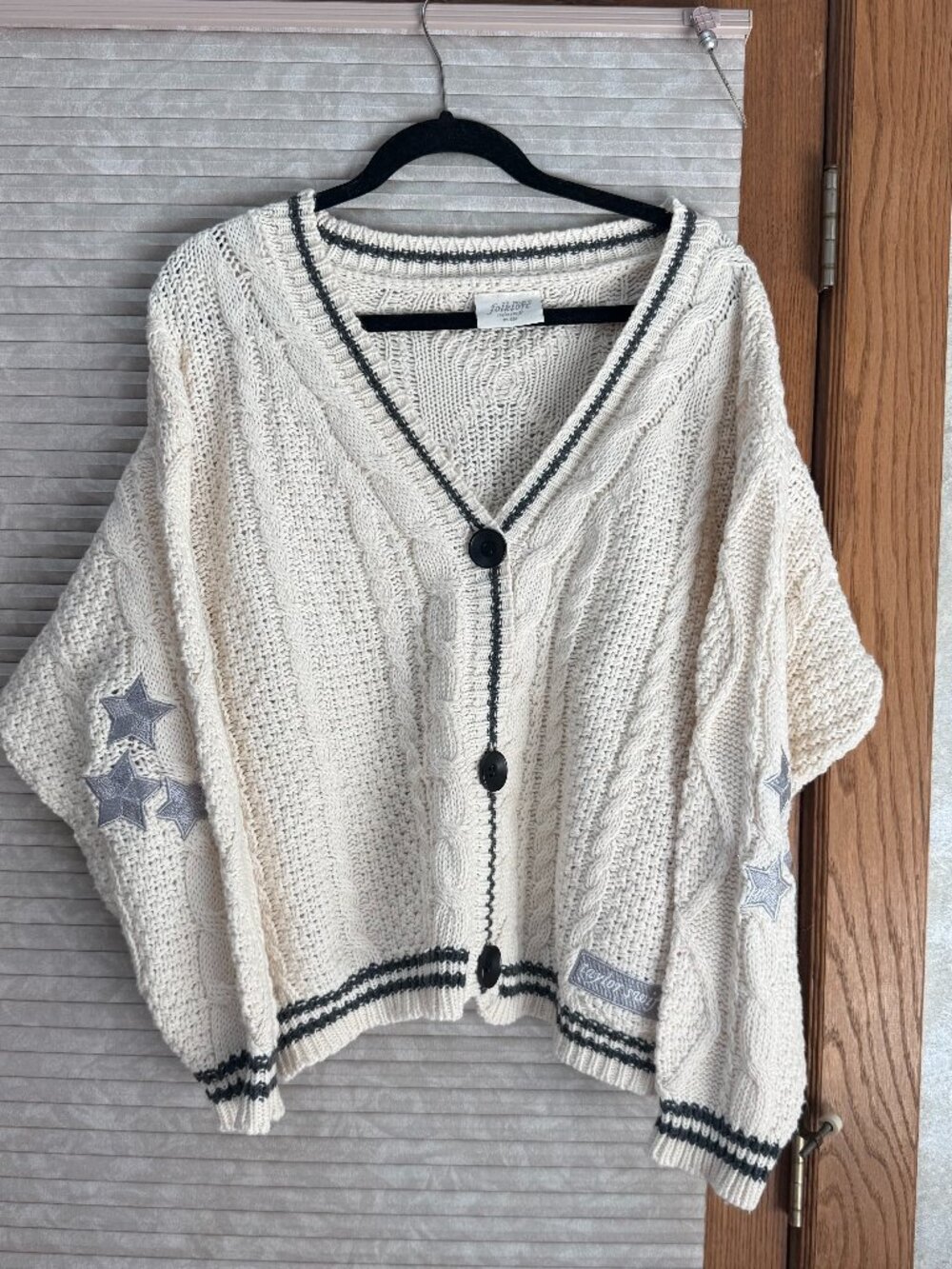 Taylor Swift | Folklore Cardigan Sweater Stars Cable Knit Button Front Size XS/S
